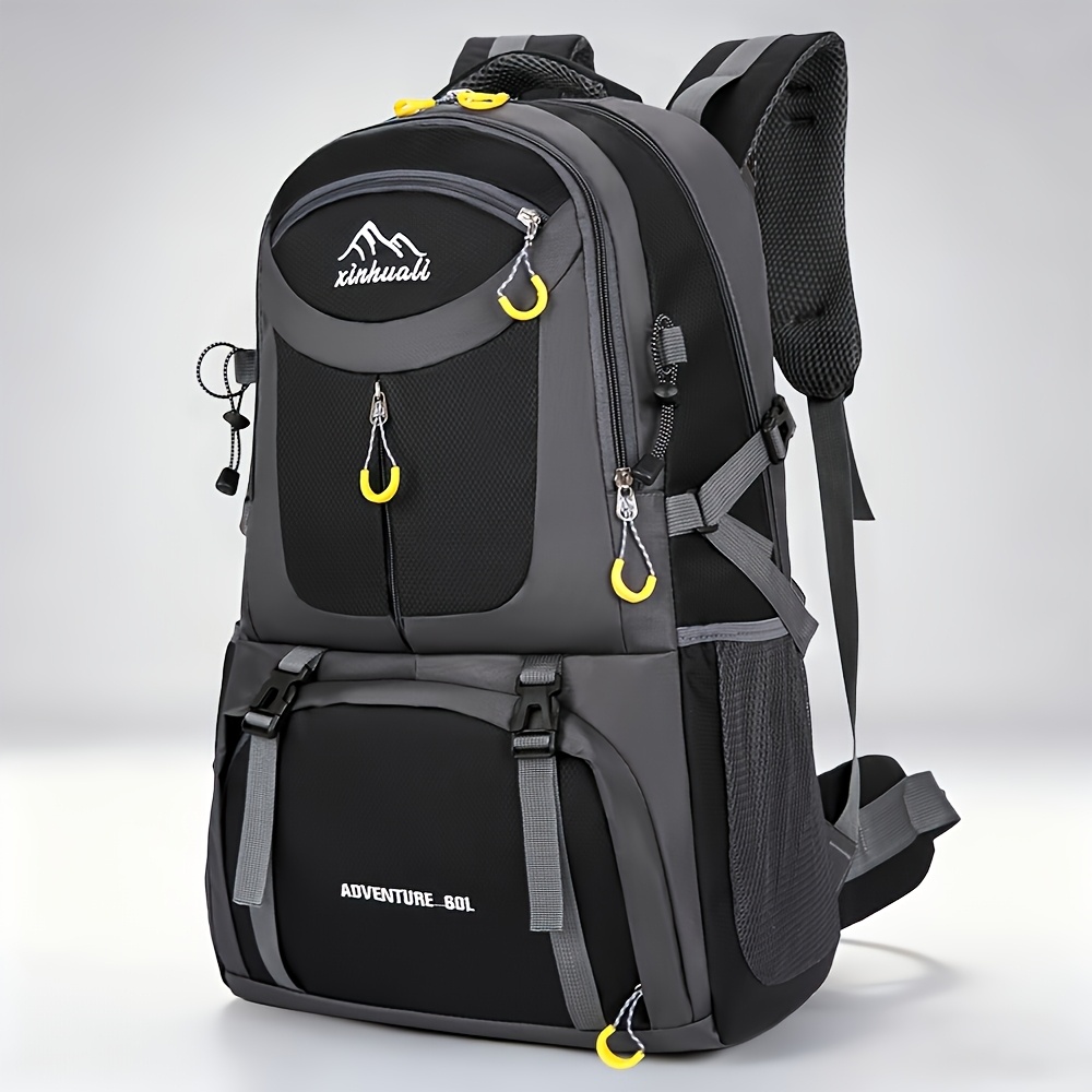 Image of 60l Hiking Backpack, Lightweight Travel Daypack Large Capacity Outdoor Camping Rucksack