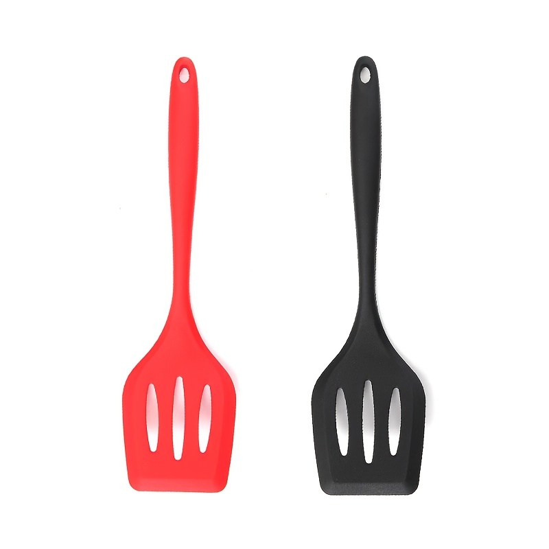 Image of Set Of 2 Silicone Spatulas, In Red And Black, , Nonstick Turner For Cookware, Kitchen Utensils For Cooking, Perfect For Christmas, Halloween, Easter, Hanukkah, And Thanksgiving