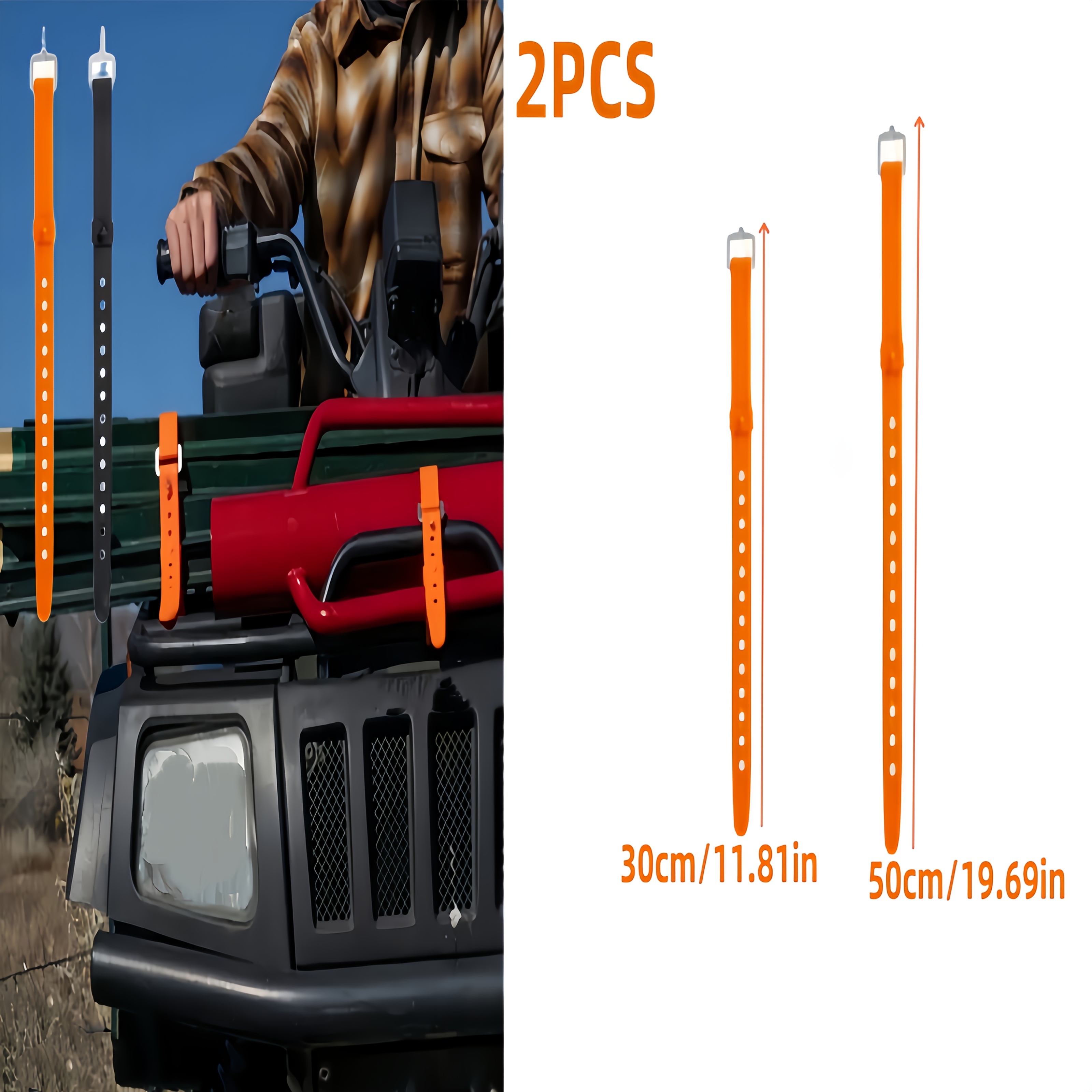 E-shop 2 Sets mit 2 verschiedenen Arten praktischer Spanngurte, zuverlässige Spanngurte zur Sicherung von Fahrradausrüstung, Skischlägen,