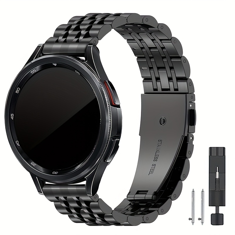 Image of Stainless Steel Watch Strap Compatible With Huawei Watch 4/4 Pro/watch /gt4/ 41/42/46mm// Pro 46mm/ Galaxy Watch7/fe/6/5/4 40/44mm/watch6 Classic 43/47mm/ Classic 46/42mm, 3 Specifications And Colors