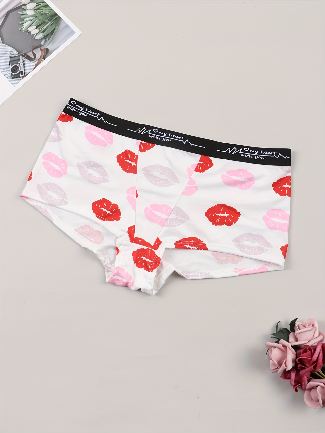 Star Print Boyshort Panties Soft Comfortable Bow Tie Panties - Temu