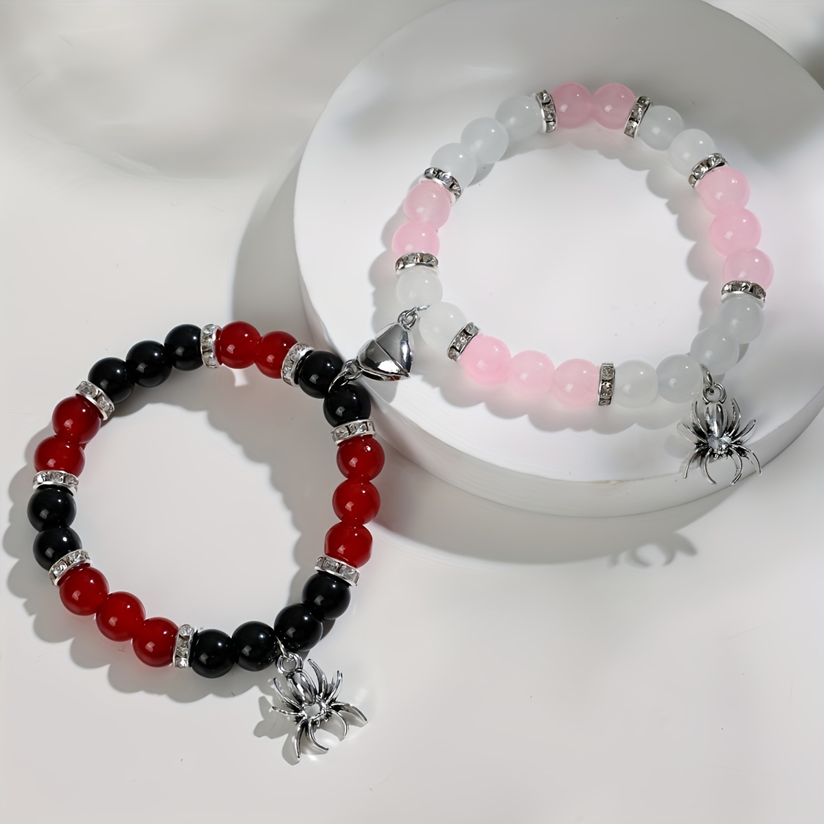 

2pcs Magnetic Bracelet, Spider Couple Bracelet For Women Men, Valentine's Day Gift