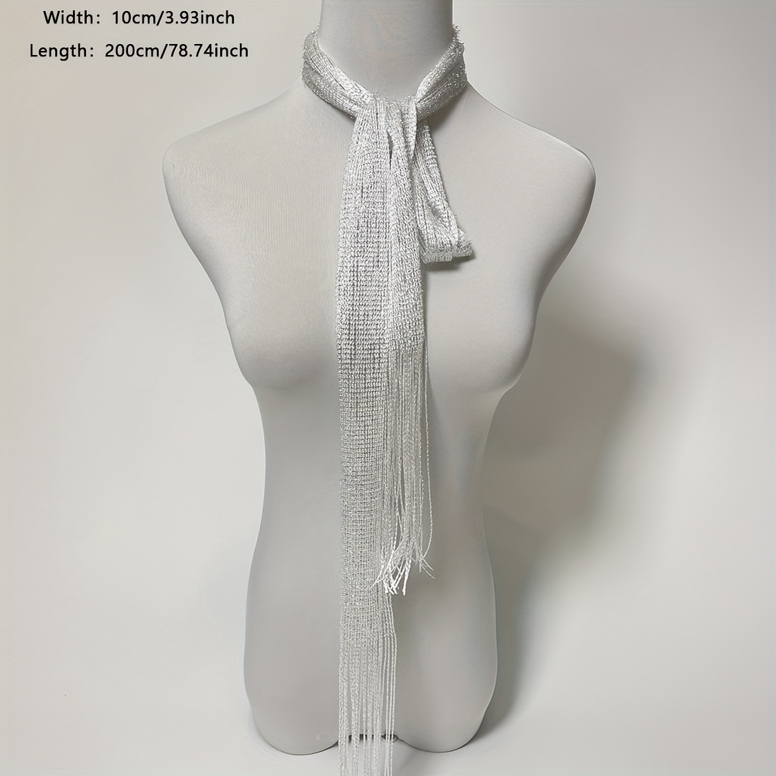 Solid-Color Tassel Fringe Scarf, Trendy Accessory