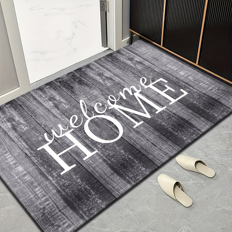 

Wood Panel Welcome Door Mat - Non-slip, Machine Washable, Lightweight & Fade-resistant Carpet For Indoor/outdoor Use - Living Room, Bedroom, Kitchen, Patio, Laundry