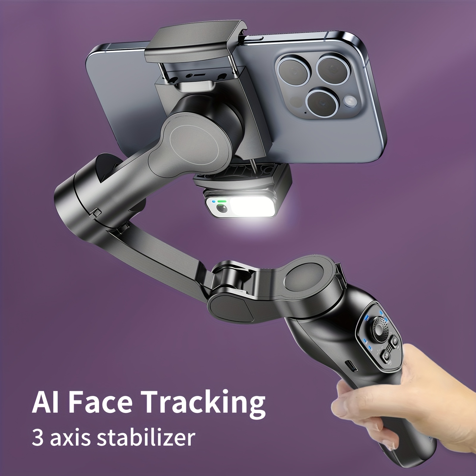 l7 3 axis gimbal stabilizer portable foldable gesture - Temu