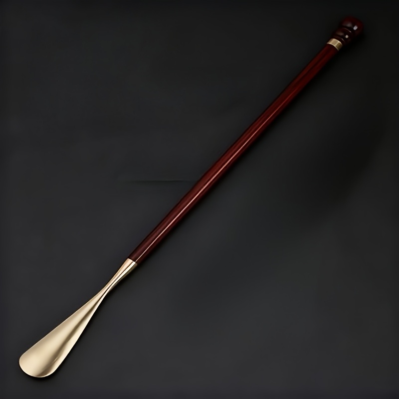 Sandalwood Shoe Horn, Solid Wood Long Handle Shoe Horn for Home Use, Extended Length, No Bending Required