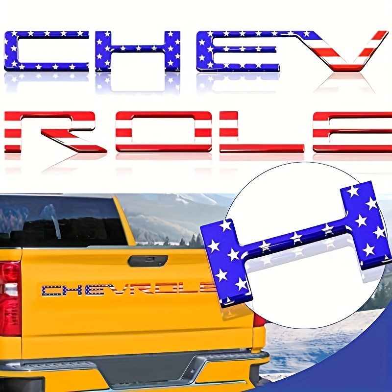 

3d Raised Tailgate Insert Letters Emblem Compatible For 2019 2020 2021 2022 , Tailgate Decal Letters With Strong Adhesive Backing (american Flag)