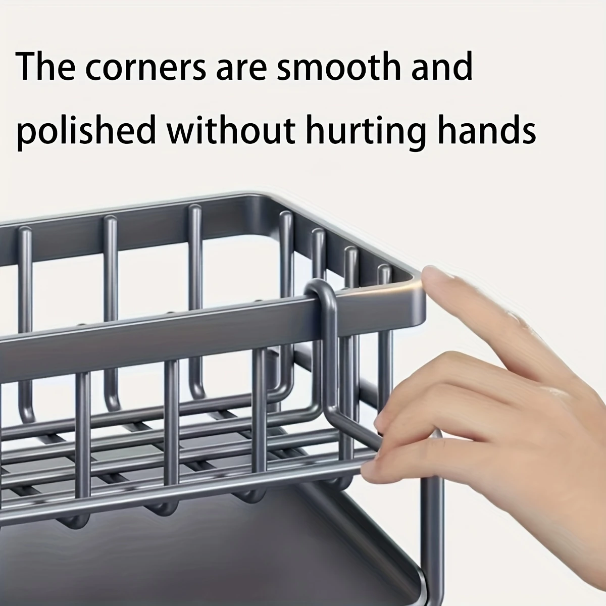 1pc 2pcs of kitchen sponge storage rack with effective drainage soap rack stainless steel material for design to prevent water independent towel rack for effective kitchen storage details 3