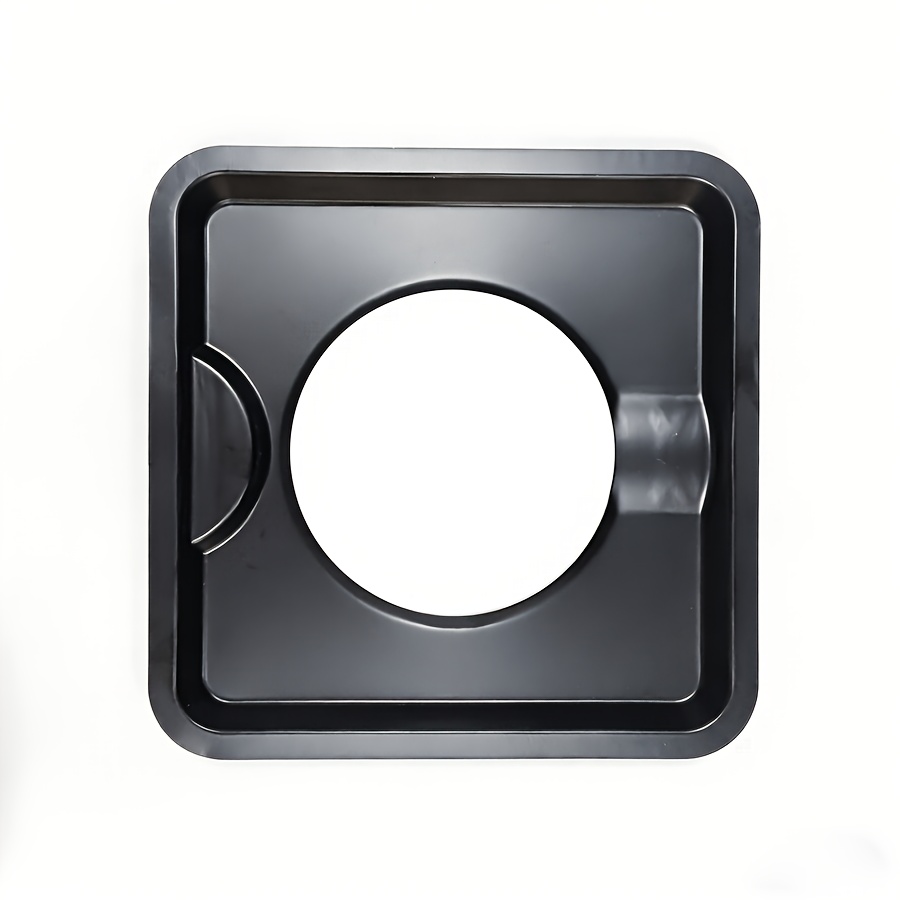 TEMU Square Stainless Steel Gas Stove Head Accessories, Oil Proof Stove Cover, Stove Frame, Drip Pan, Suitable For Of Household Desktop And Embedded