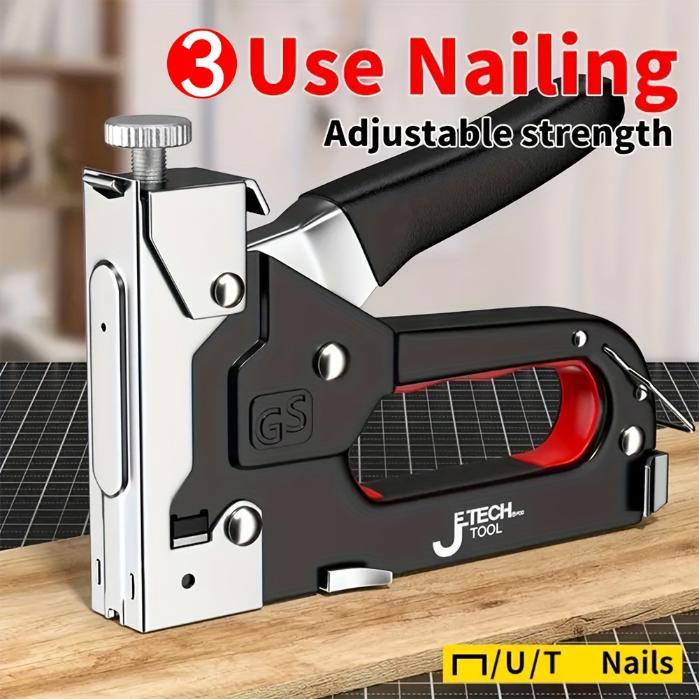 

Heavy-duty Manual Staple , 3-use For Upholstery, Decoration, Woodworking - Metal Construction, Fits 4-14mm , For Diy Projects, Furniture, Cartons, Photo Frames