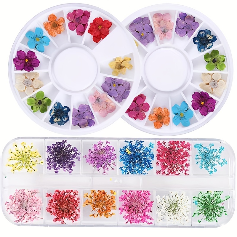 

24pcs Natural Dried Flowers Epoxy Resin 3d Dry Plants Silicone Molds For Uv Resin Diy Jewelry Pendant Craft Art Making