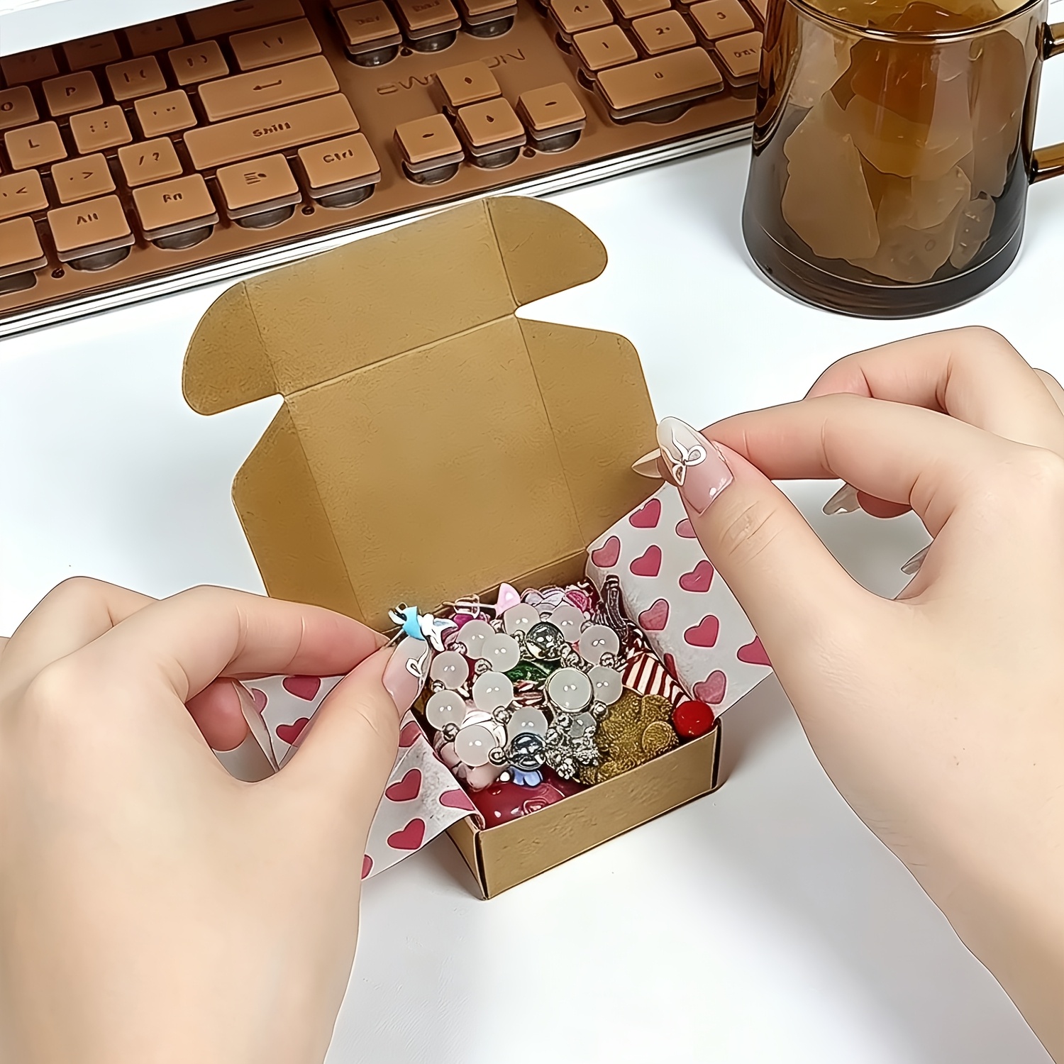 Cardboard Mini Boxes, 20/50pcs for Product Packaging