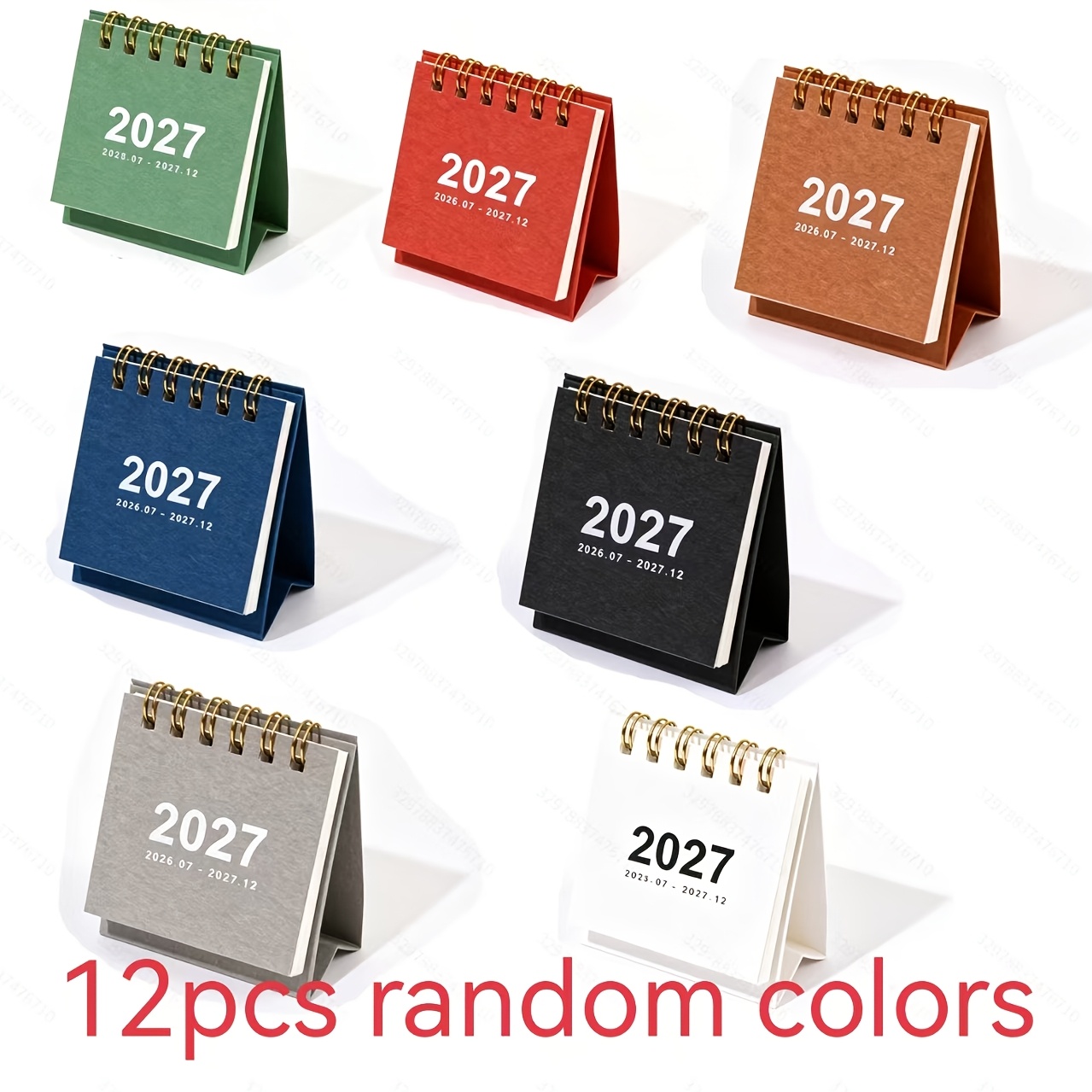 TEMU Set da 12 mini calendari da tavolo 2027 a colori casuali, piccolo calendario da tavolo, regalo all'ingrosso 2027, per casa, feste, regali di