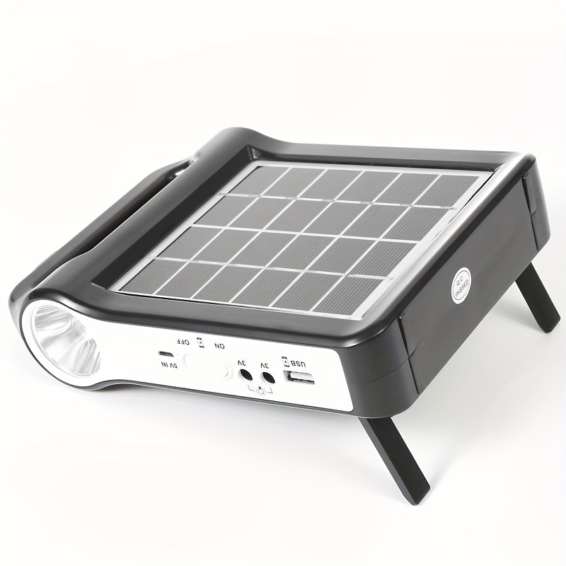 2pcs portable 6v solar panel   and power   usb charger with led lighting home solar system kit for   lighting mobile phone charger Product details 3
