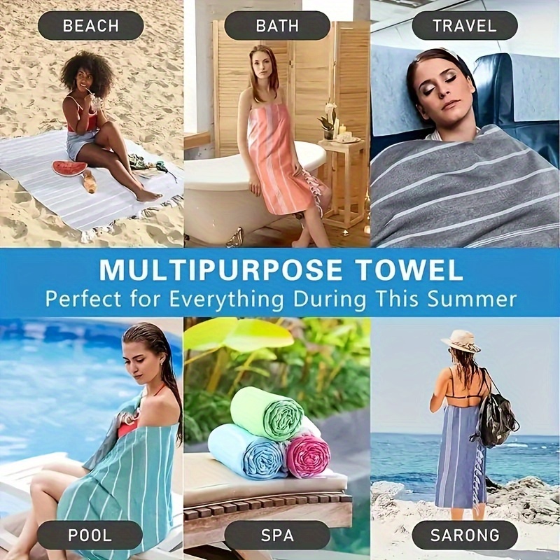 Large Microfibre Lightweight Beach Towel Quick Dry Travel Towel Bath Sheet  180cm