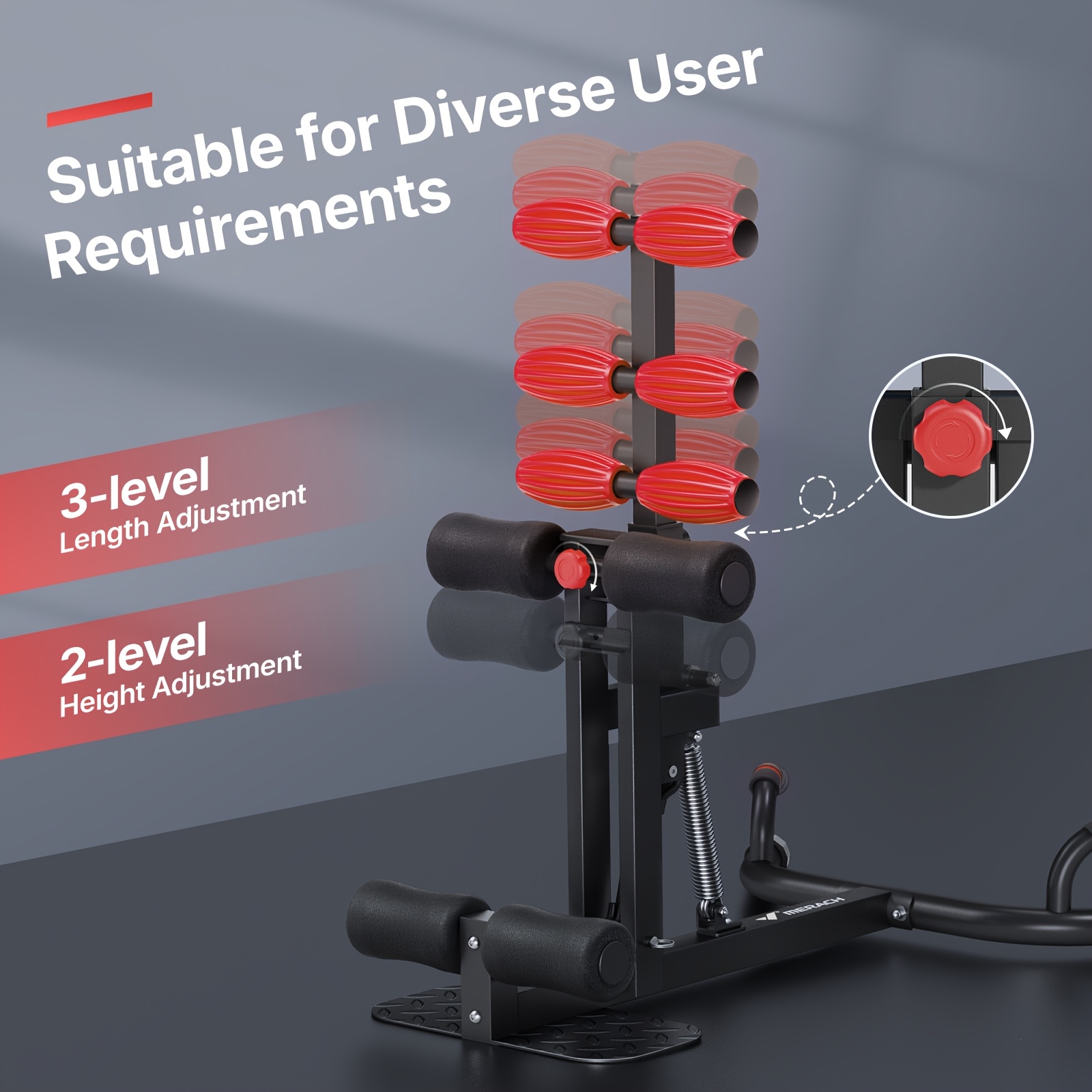 MERACH Adjustable Squat Machine for Home Gym, 136.08KG Capacity