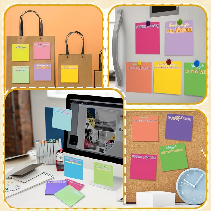 Custom Square Sticky Notes with Trace-Free Adhesive