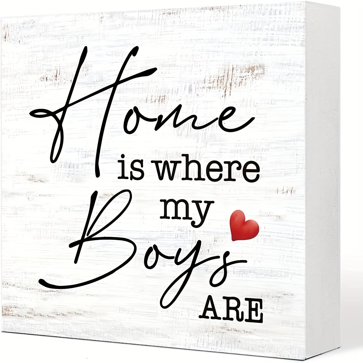 TEMU 1pc " Where My Son Is" Sign, Gift, Boy Mom Gift, Funny Mother's Day Gift Ideas For Mom, Suitable For Room, Bedroom, Desktop, Desk, Shelf, Rustic