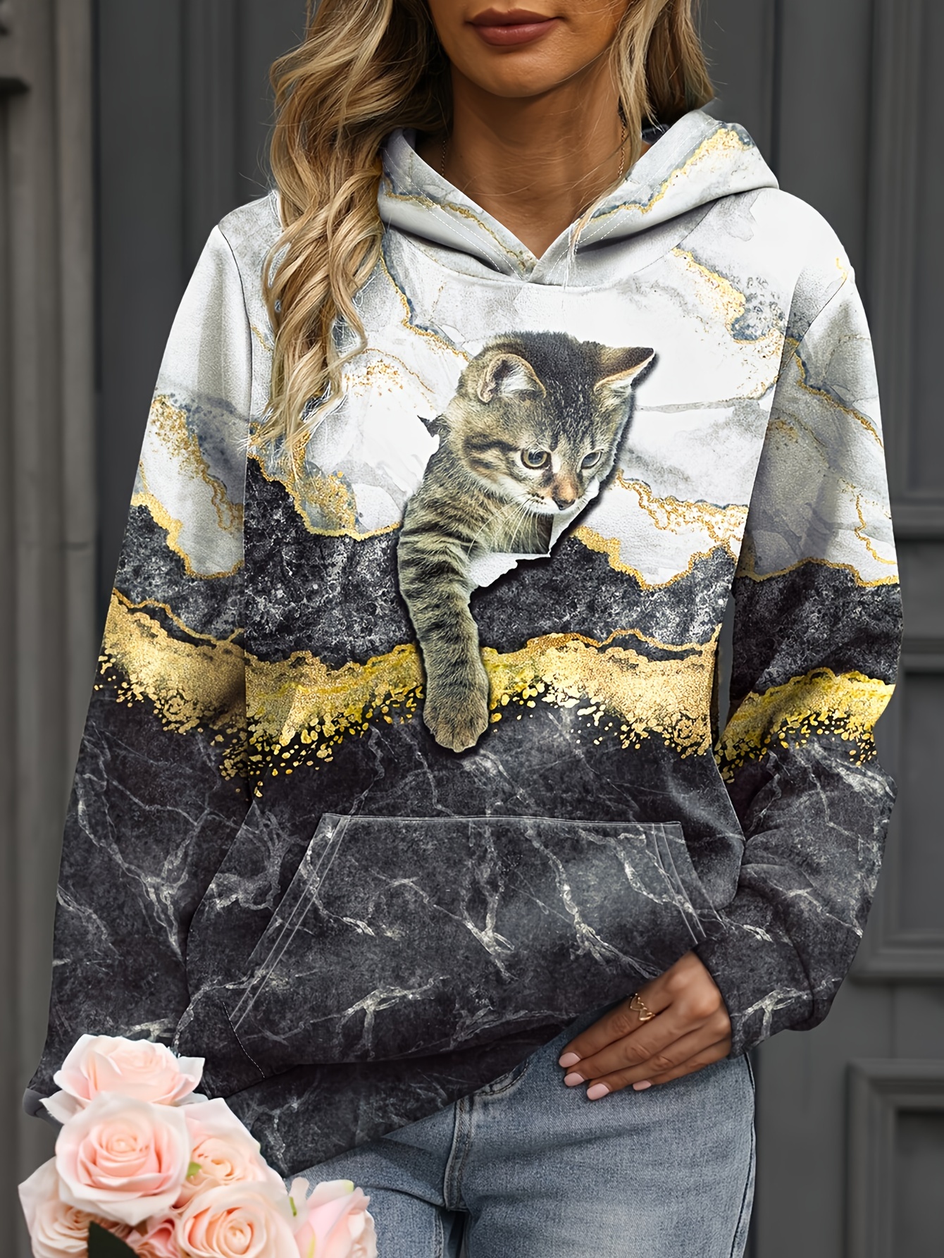 cat hoodie for women sold on Temu Australia