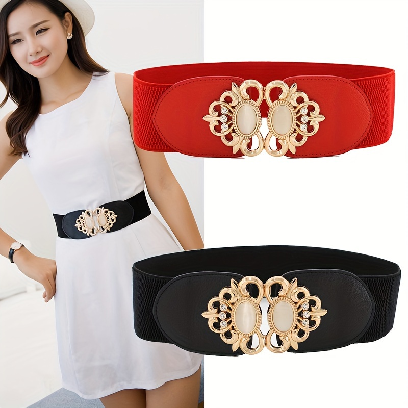 

1pc Chic Women's Waist Belt With 's - Fashionable Leather In Red , Ideal For Casual Outfits & , Plus Size Belt