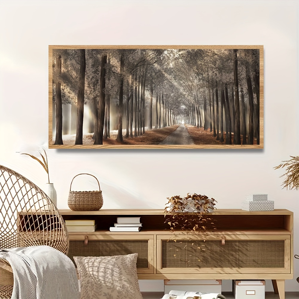 Lienzo decorativo para pared de sala de estar, dormitorio, decoración de  pared de árbol, para decoración del hogar, arte de la mañana con luz