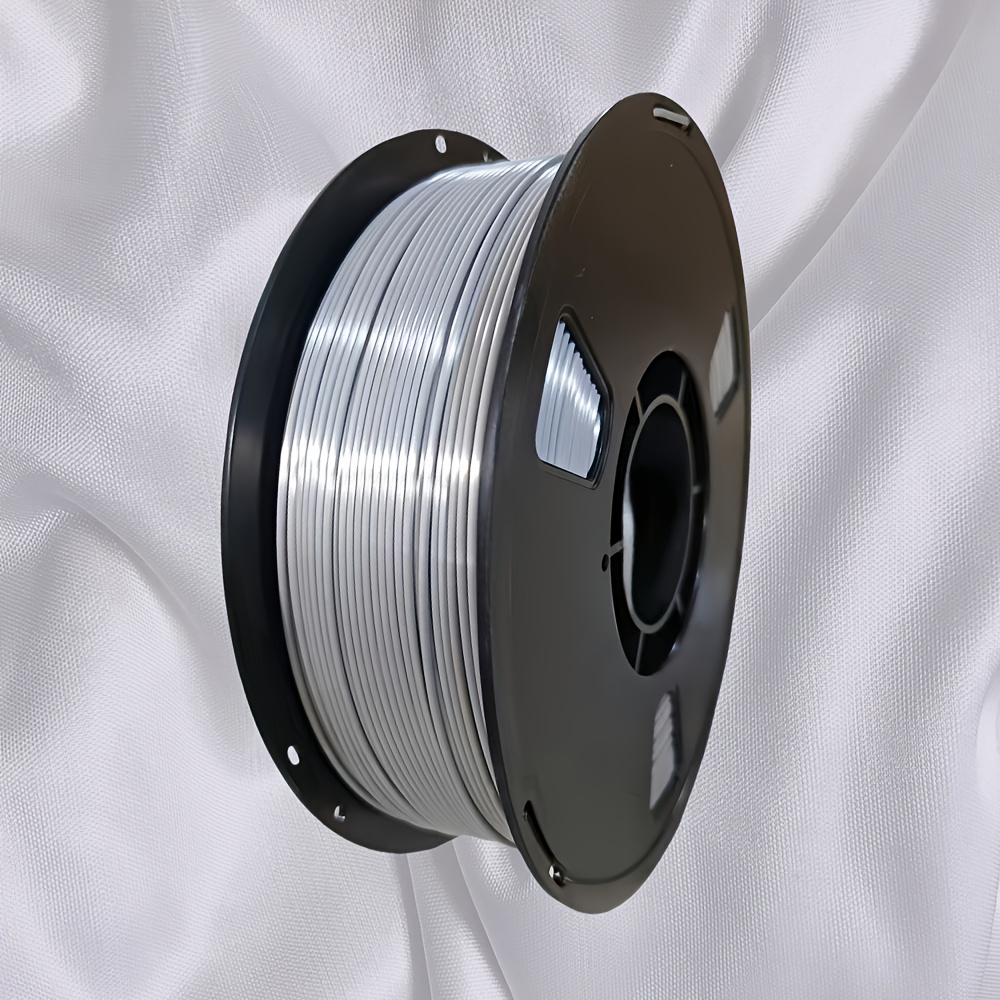 Grey Pla Filament 1.75mm, 1kg/2.2lbs 3d Printing Filament, Shiny Metallic Pla Gray 3d Printer Material For Fdm 3d Printer