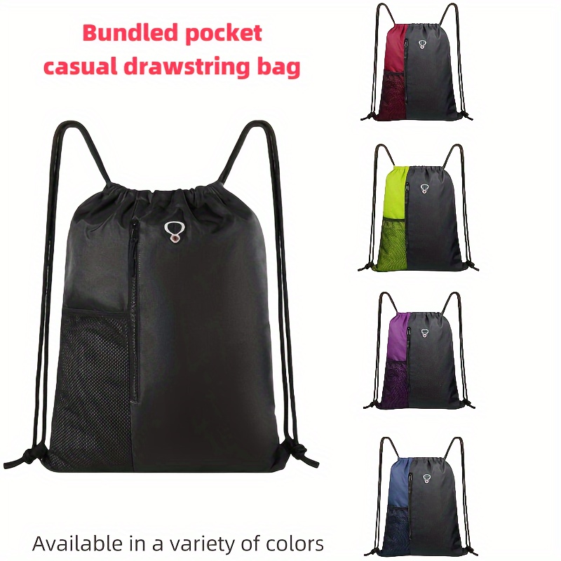 

Casual Minimalist Drawstring Backpack, Casual Versatile Daily Use Backpack For Outdoor