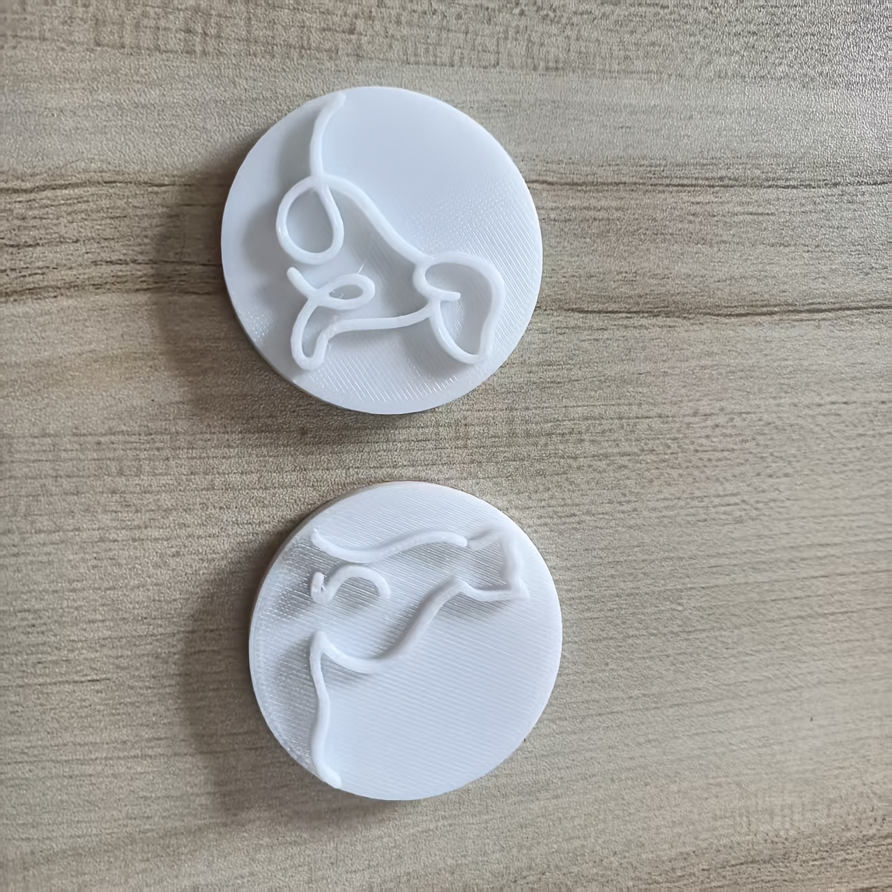 TEMU Set de 2 sellos de arcilla con forma de gato y perro, diseño fácil y lindo, artístico, ideal para hacer platos, tazas o otras decoraciones de