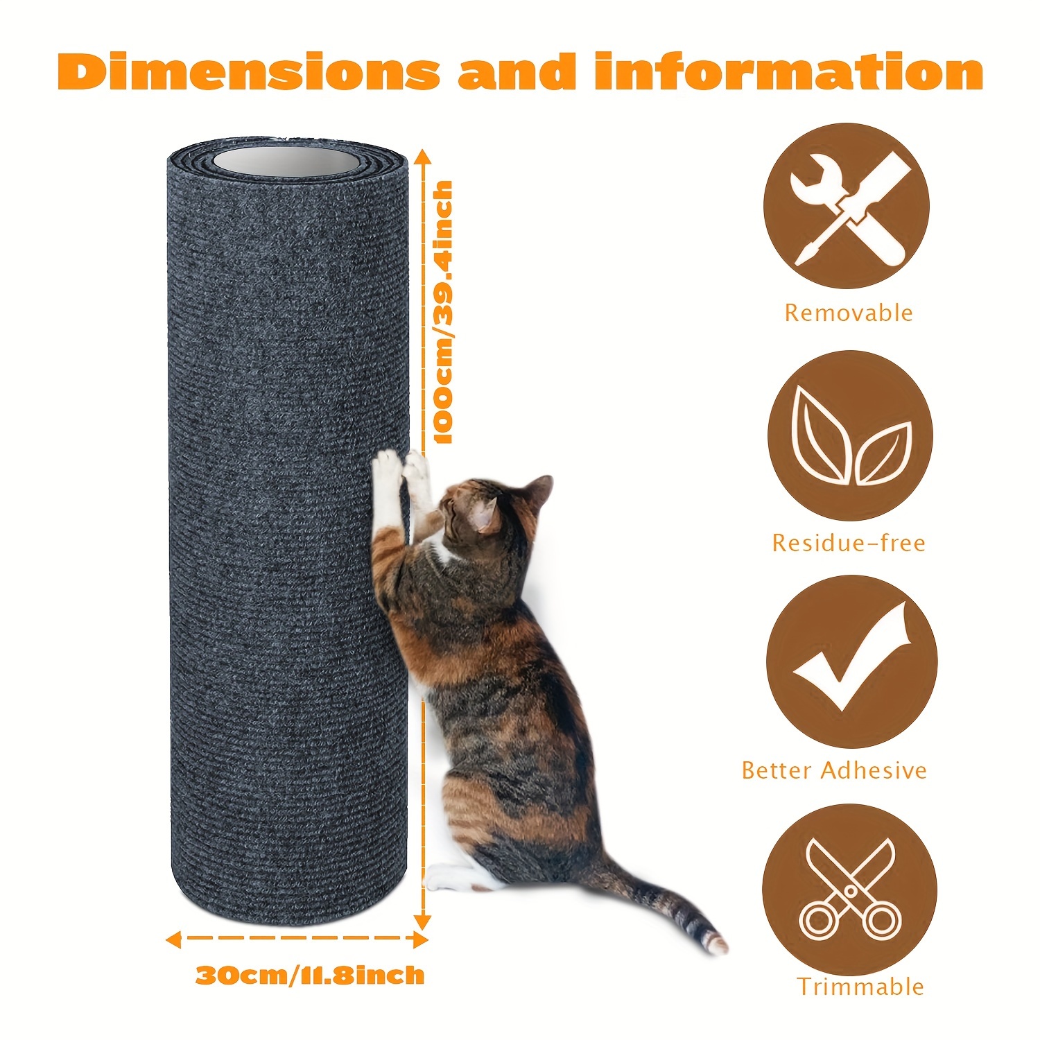 

- Cat Scratching Mat - , Protects Furniture & From Damage