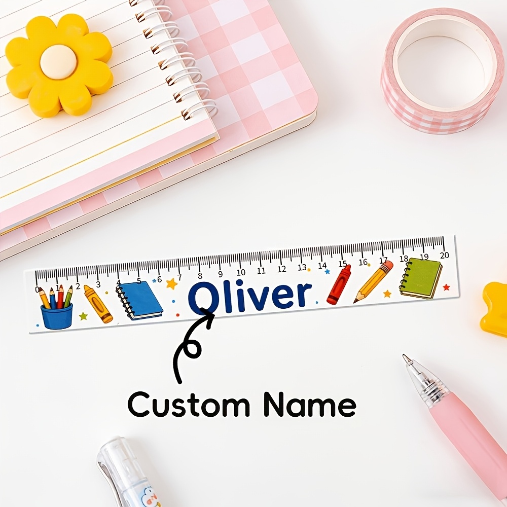TEMU Righello personalizzato con - Molteplici e divertenti motivi, , e resistente allo sbiadimento. Ottimo per , ufficio, casa . per il a scuola, la