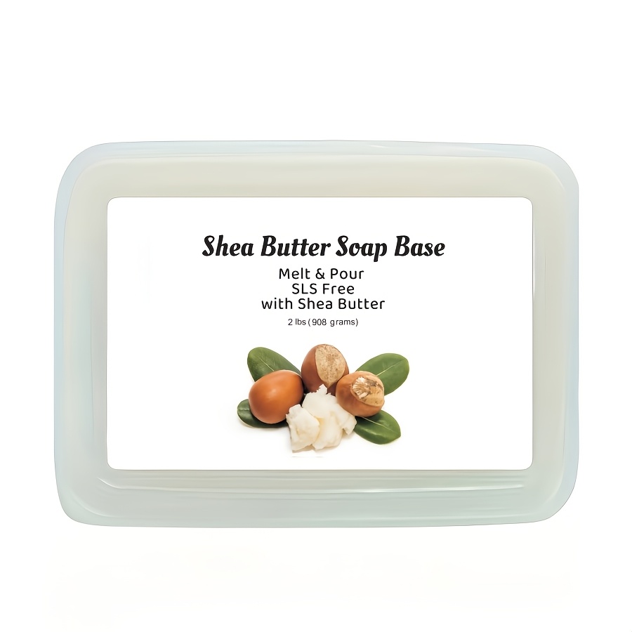 Image of 2lb/907g Or 908g Shea Butter Soap Base Pour And Melt - Sls/ Free, Suitable For Diy Making With Container, Glycerin Rich In Shea Butter For Moisturizing, For Body Soap For S, Gift For