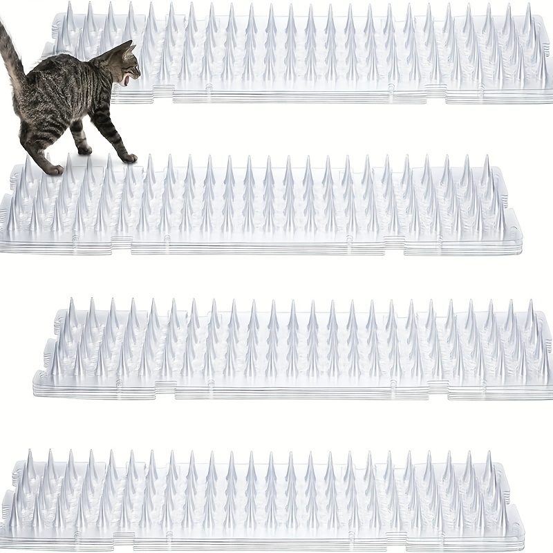   20pcs transparent bird and cat repellent mats suitable for   gardens roofs fences pet safety animal repellent   indoor outdoor use suitable for   park courtyard fence protection