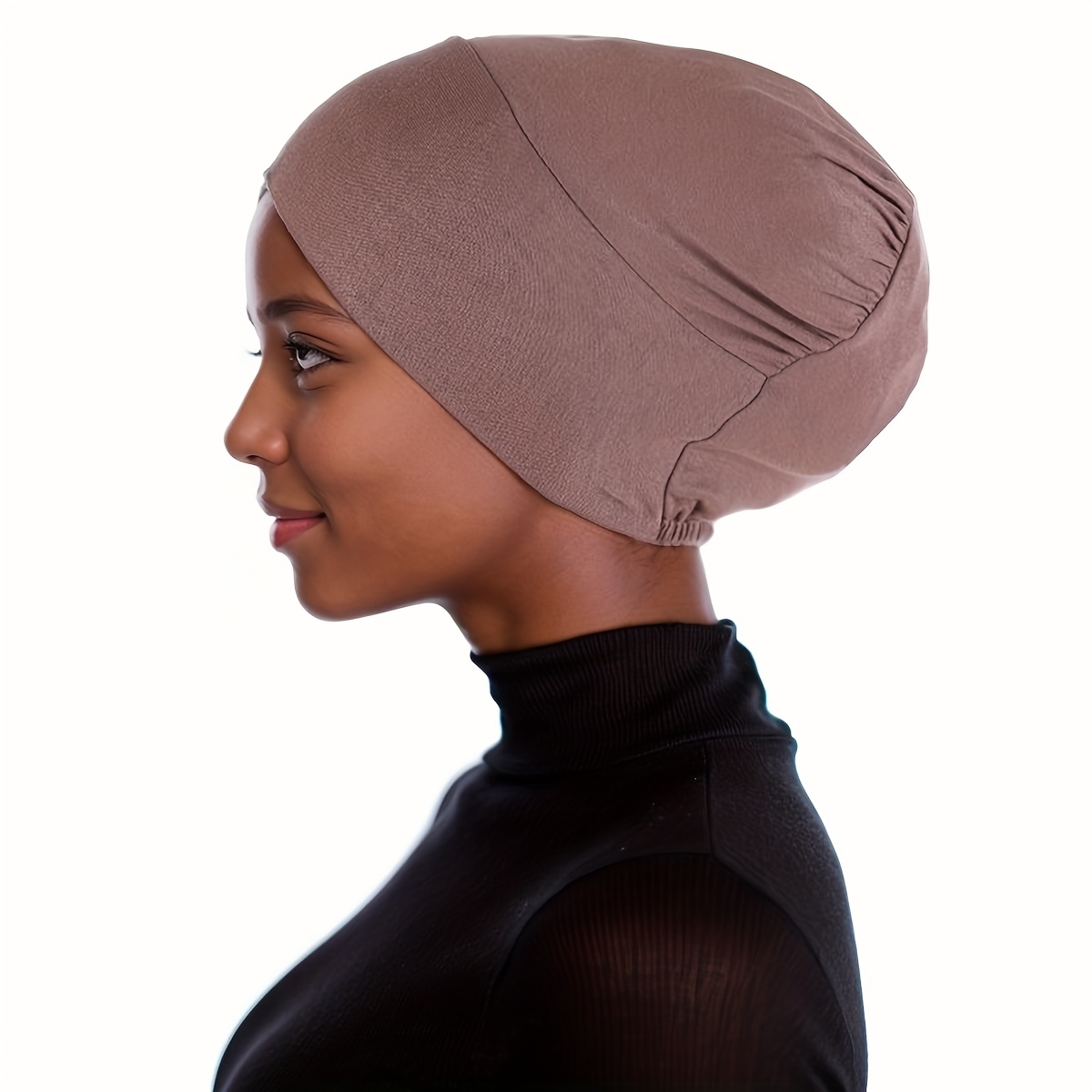 Middle Eastern Women'S New Muslim Modal Comfortable Elastic Breathable Base Cap Can Hide Hair Elastic Cap Headscarf Cap