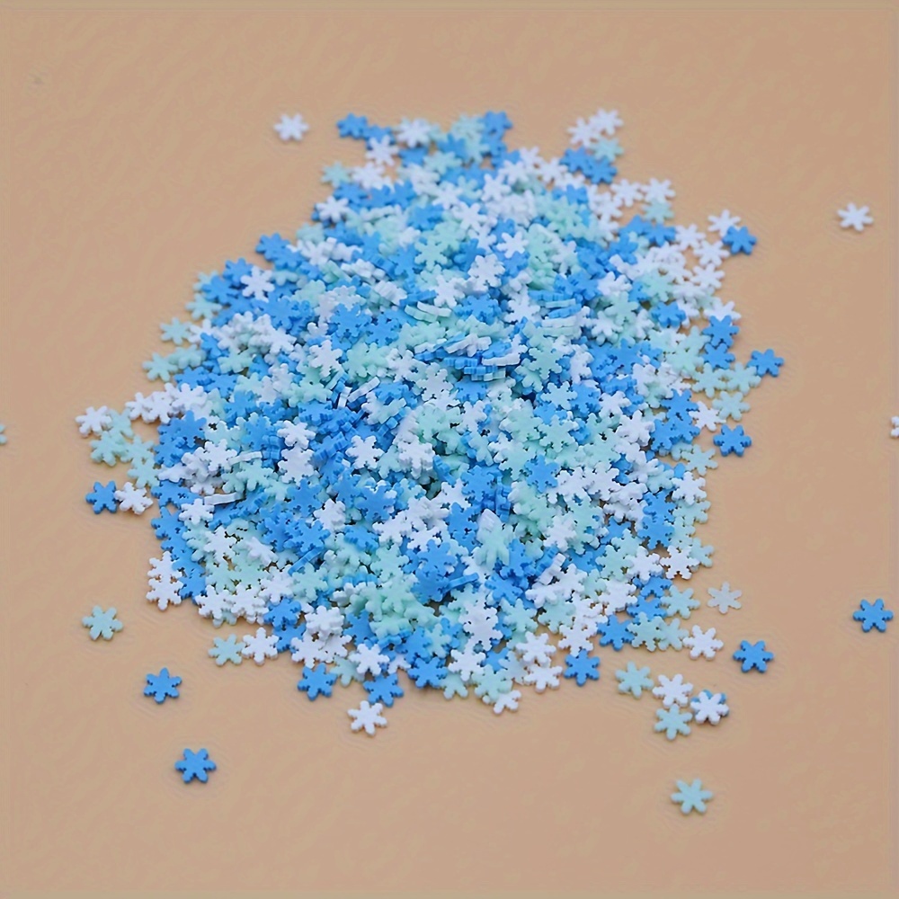 

1000pcs Snowflake Nail Art Slices, Christmas Slime Charms Fimo Slices 3d Polymer Slices For Slime, Lip Gloss Making Supplies Resin And Nail Art Decorations