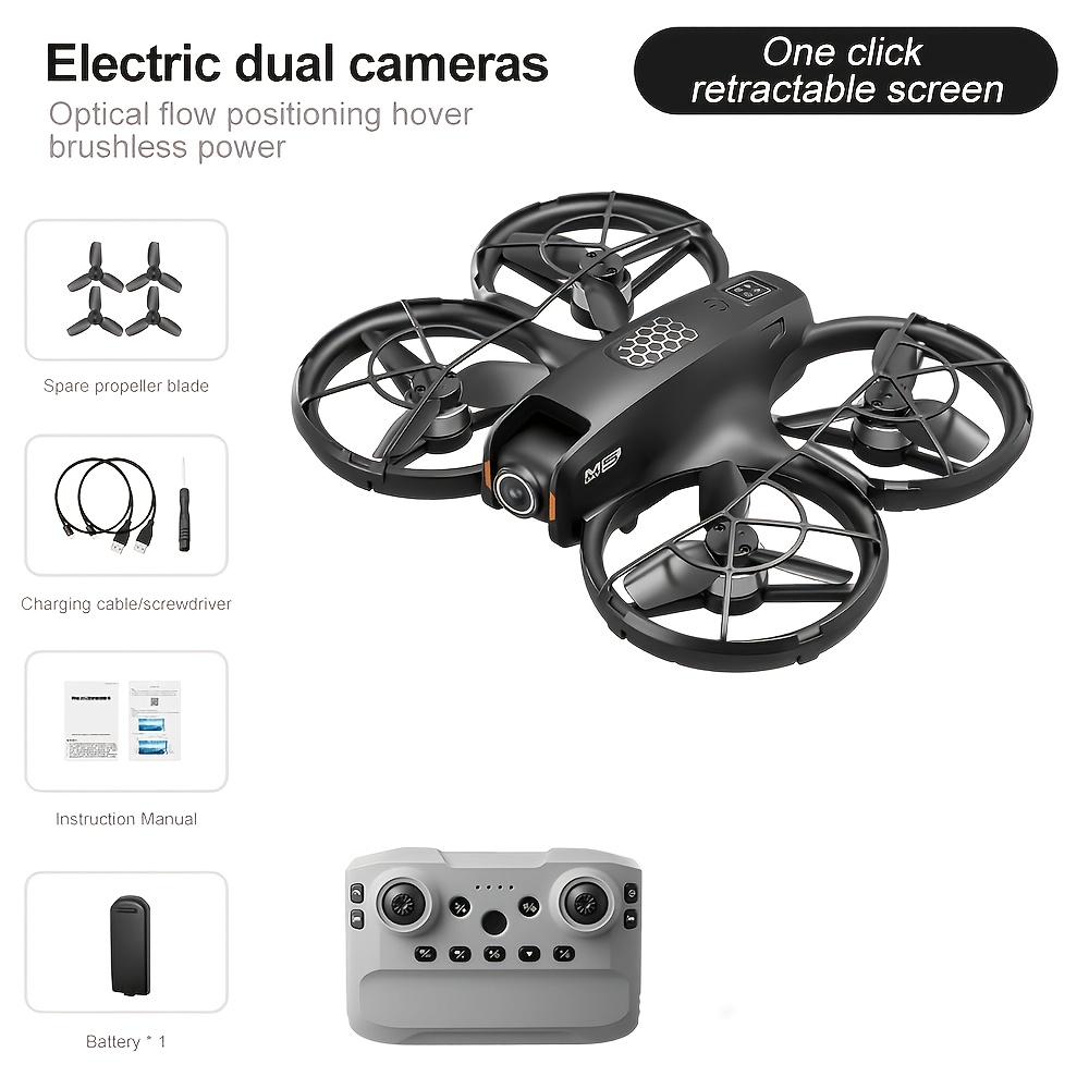 TEMU Le nouveau drone 2026 est doté de deux caméras 8K, d'un mini quadricoptère portable, d'un drone à objectif zoom électrique, d'un moteur balais,