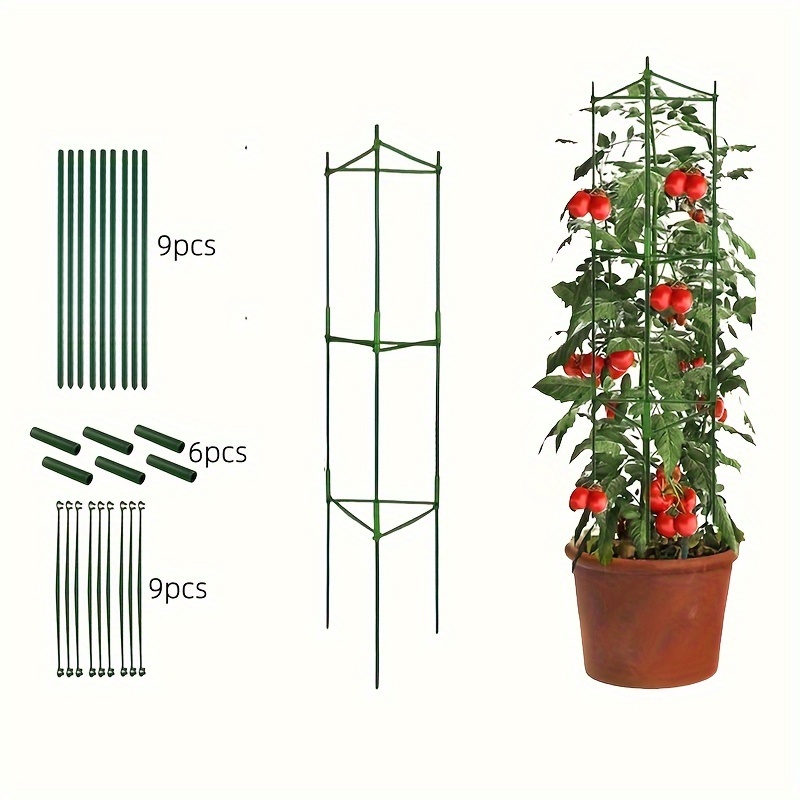 24pcs 33pcs plant cages 47 24 62 99inch tomato cages deformable plant supports tomato support garden plant cages multi functional tomato cucumber trellis for climbing vegetables