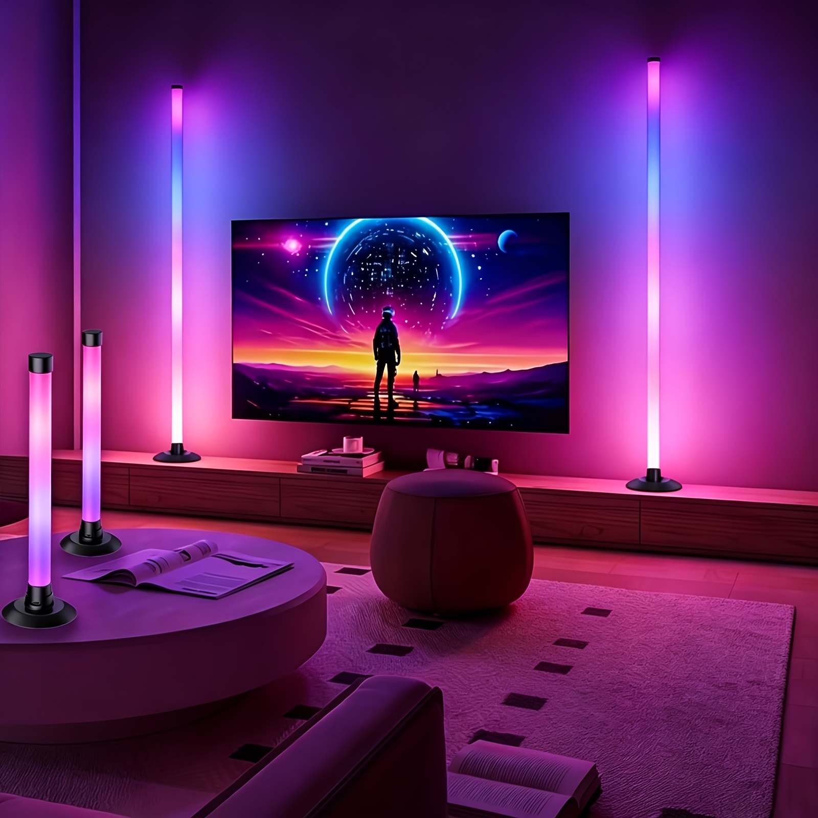 Smart RGB Floor Lamp with App & Remote Control