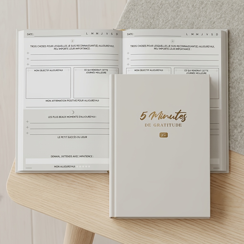 Biroyal A5 Gratitude And Mindfulness Journal, 128 Pages, Hardcover, And Happiness In Daily.