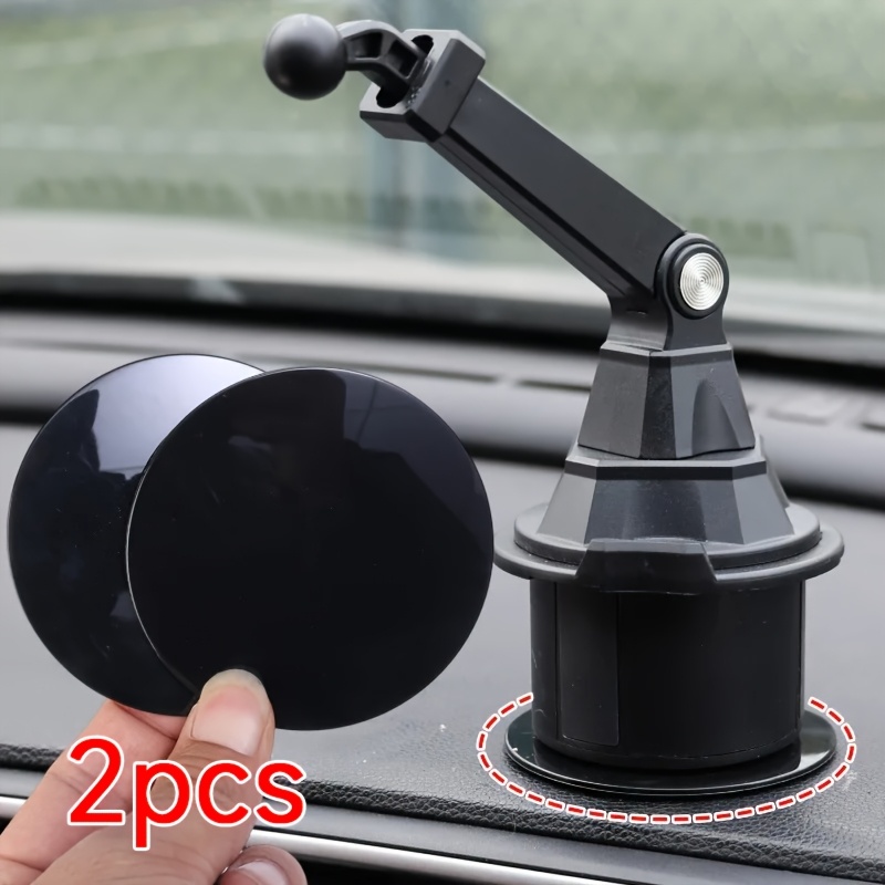 E-shop 2 Stück Auto Handyhalterung Aufkleber Saugnapf Klebeband Armaturenbrett Halterung Scheibe Pad Basis für GPS Handy Ständer Halterung Aufkleber,