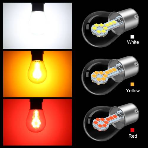 päivitys 1156 ba15s p21w led, 12v valkoiset keltaiset punaiset vilkkuvalot, 38smd led-piirisarjat, 1:1 plug and play peruutus-, peruutus- ja suuntavilkkuihin, 2 kpl pakkaus