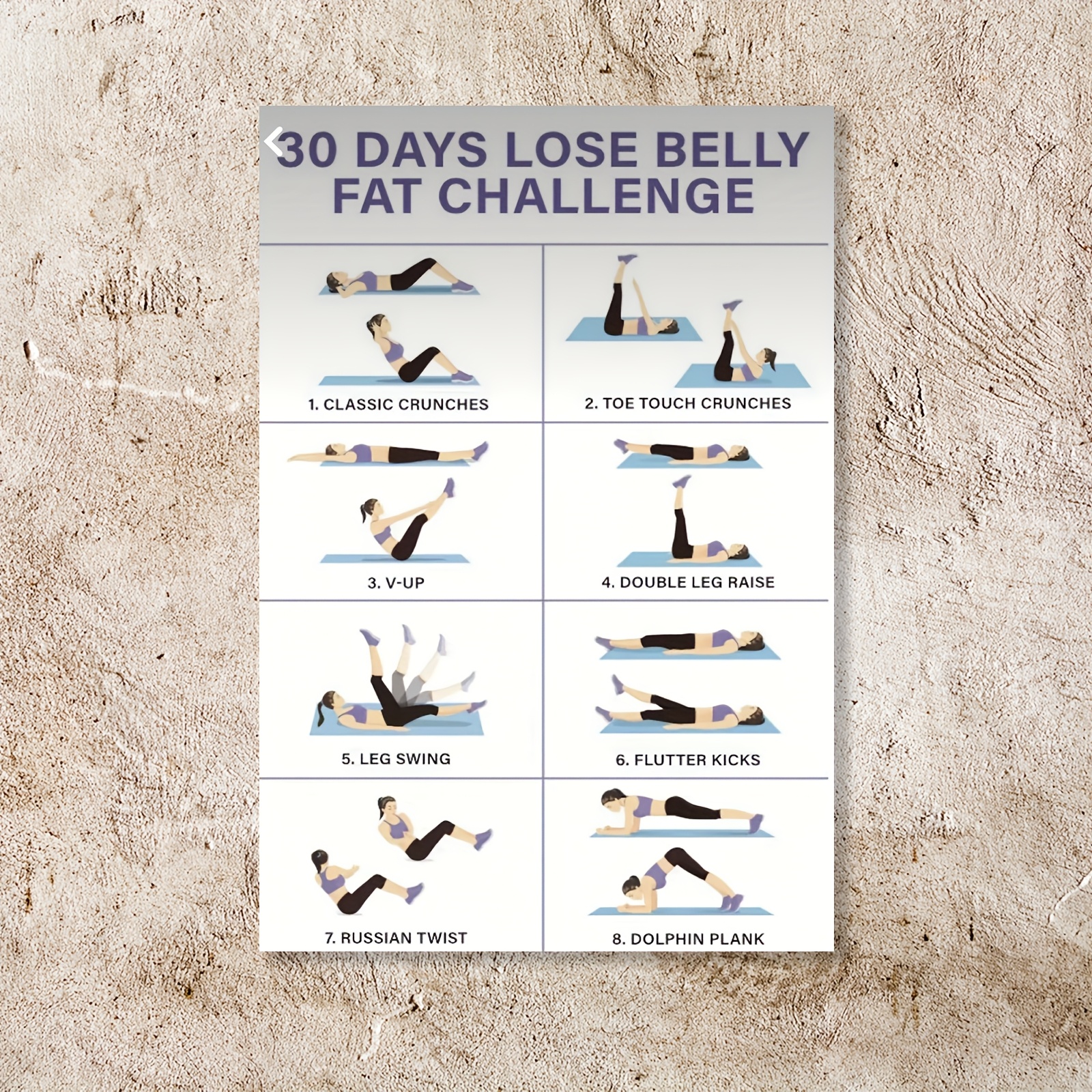 Belly Fat 28 Day Workout Challenge At Home Spring Exercise For