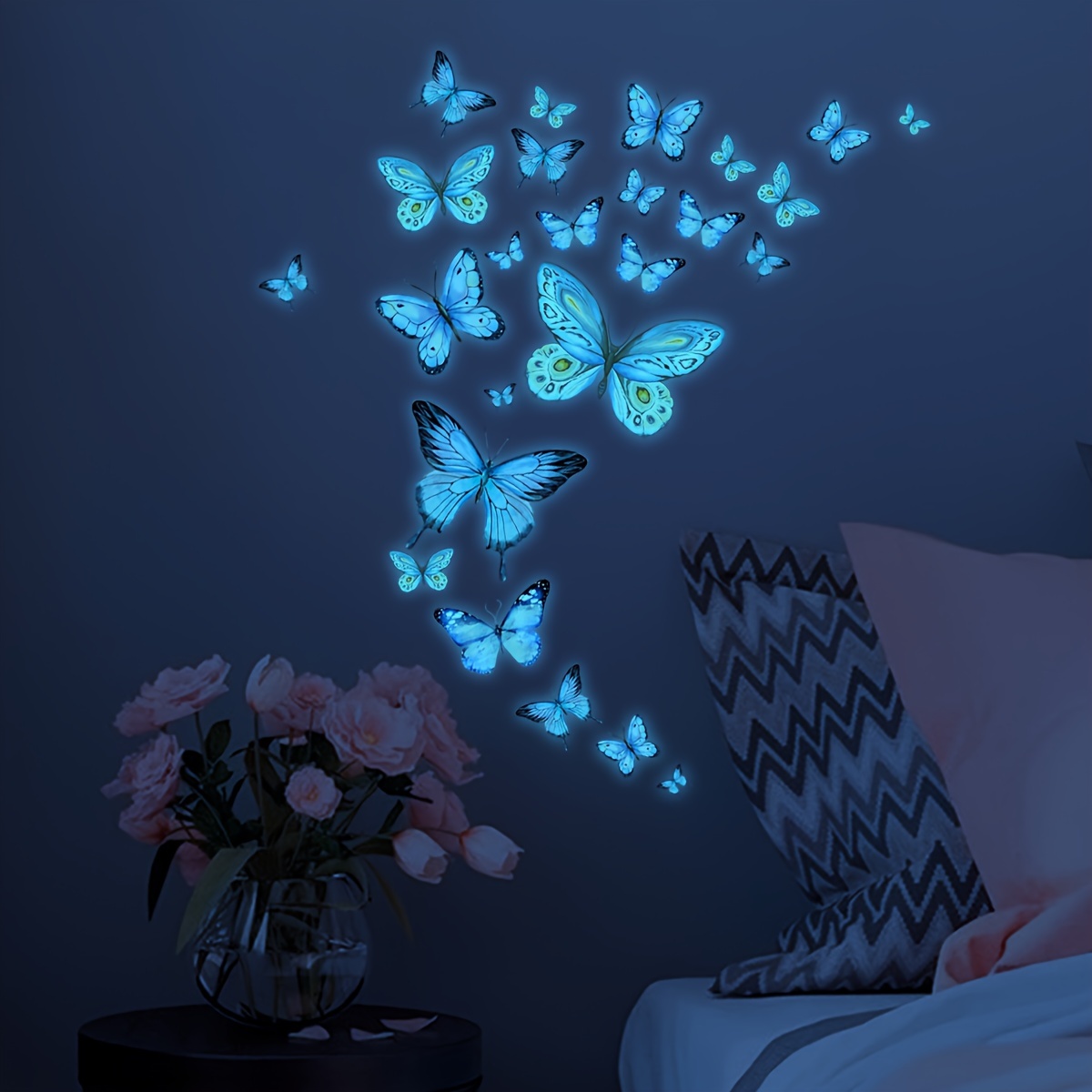 

1 Set, Stickers, Glowing In The Dark, Suitable For Living Room, Bedroom, Background Wall, Wall Decoration, Home Decoration