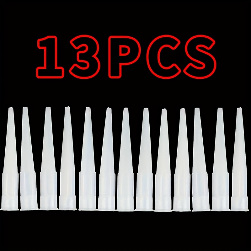 13pcs/23pcs Durable Plastic Caulking Nozzle Set - Manual Silicone Sealant Dispenser, No Electricity Or Battery Needed, Essential Diy Tool Kit