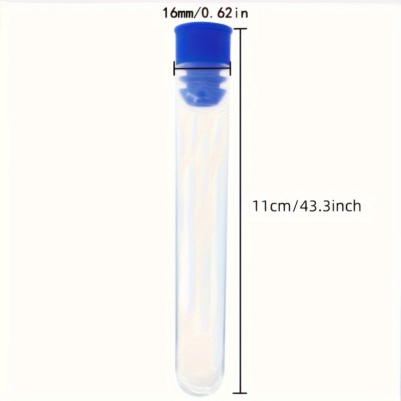 100pcs 10ml/16ml Science Party Supplies - Clear Plastic Test Tubes With Lids For Experiments And Treats