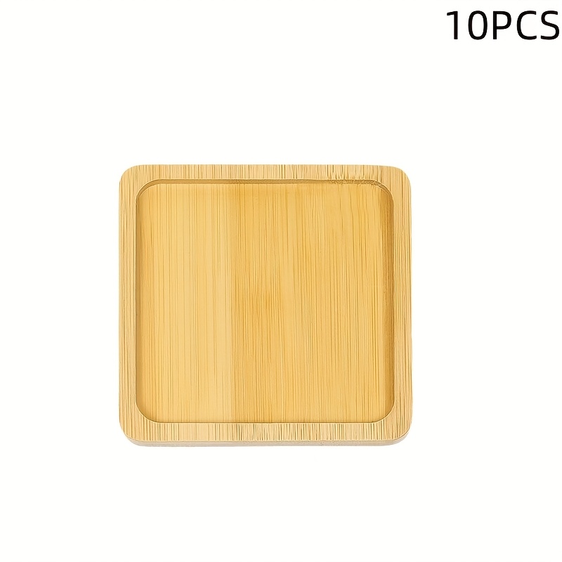 10pcs Bamboo Cawan Mat Diy -diy Mosaic Cawan Mat - Guna Untuk , Tulen, Penebat , Anti-gelincir, Perlengkapan , Teh Cawan Mat, Bilik, Joe Lahir Hadiah | Uncut