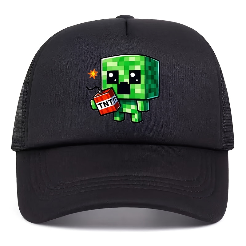 E-shop Eine süße und leichte Herren Baseballkappe mit Creeper-Muster, Unisex Hip-, Outdoor Mode Freizeit Hut, geeignet für alle Jahreszeiten, Reisen,