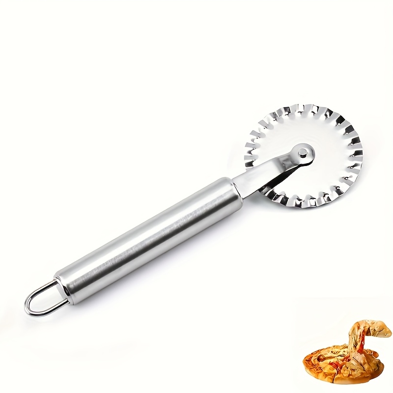 

Stainless Steel Pizza & Pastry Cutter - Kitchen Tool For Dough, Noodles, And