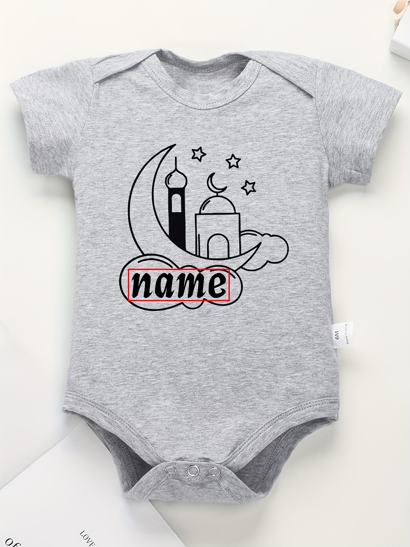 Customized Cotton Babys Boys Onesie Ramadan Moon Graphic Temu Ireland