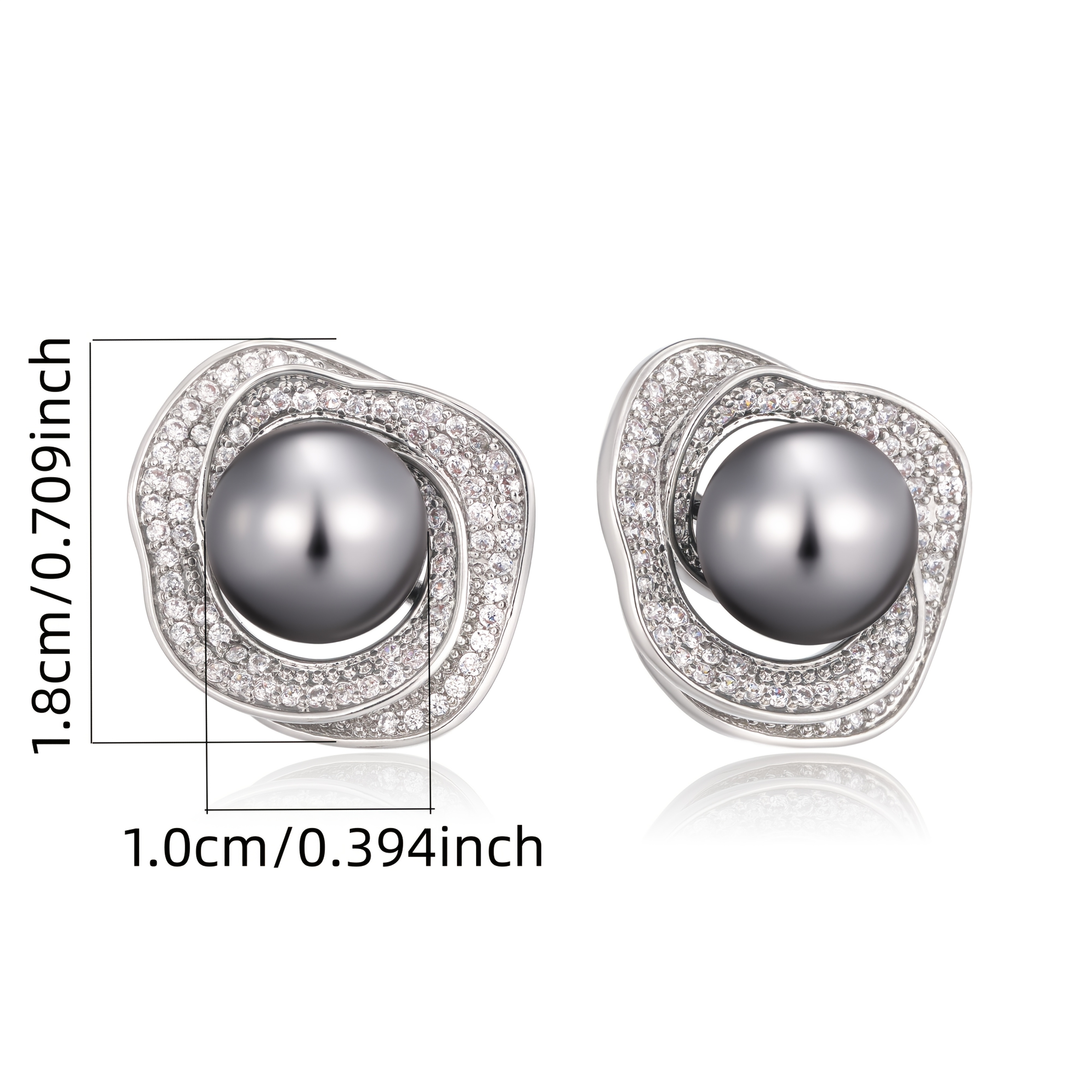 TEMU High-quality 925 Silver Earrings For Women Featuring A Rotating Water , Perfect For Elegant And Fashionable Looks. Ideal Gifts For Christmas,