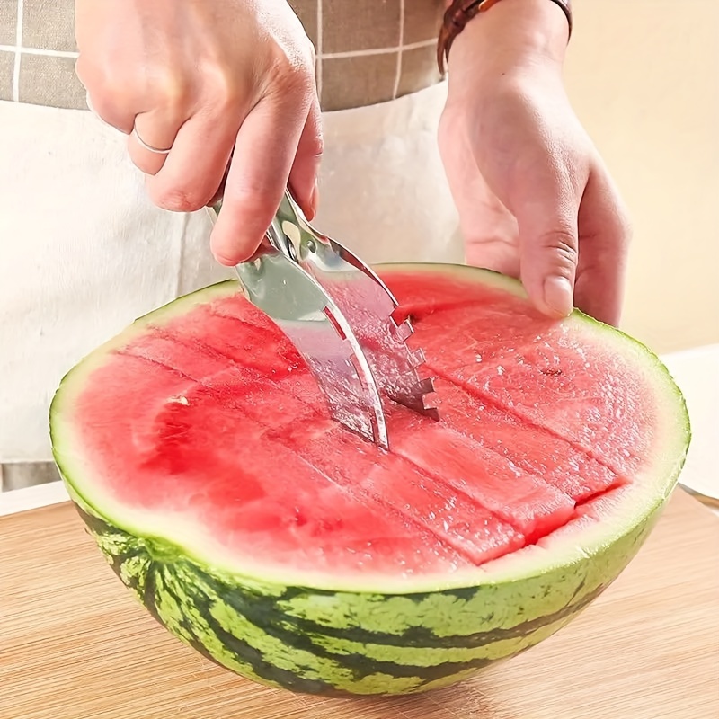 

1pc Stainless Steel Watermelon Slicer: The Perfect Kitchen Tool For Effortless Fruit Cutting Commercial Kitchen Supplies
